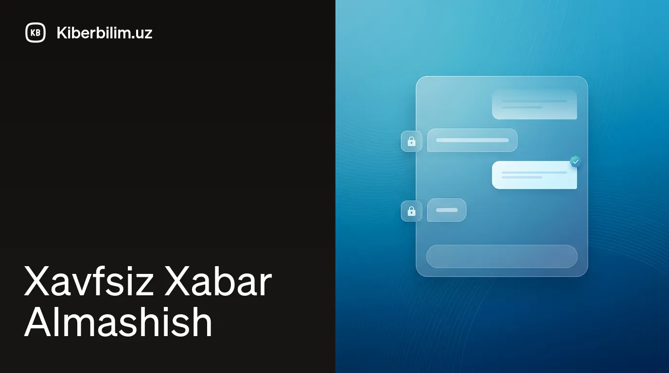 Xavfsiz Xabar Almashish — dars muqovasi